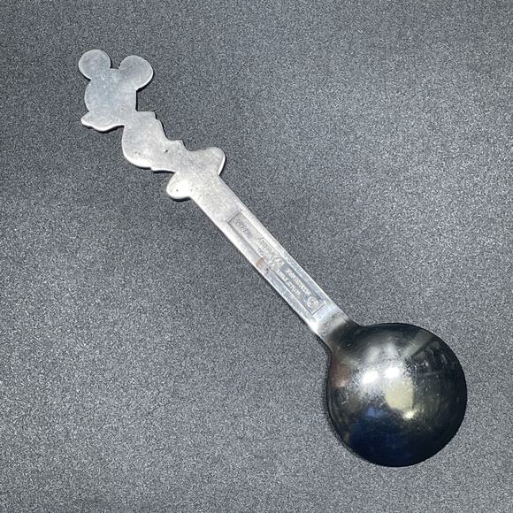 Bonny Walt Disney Prod Mickey Mouse ROUND Spoon 5 5/8" Child Japan Stainless - Picture 2 of 6